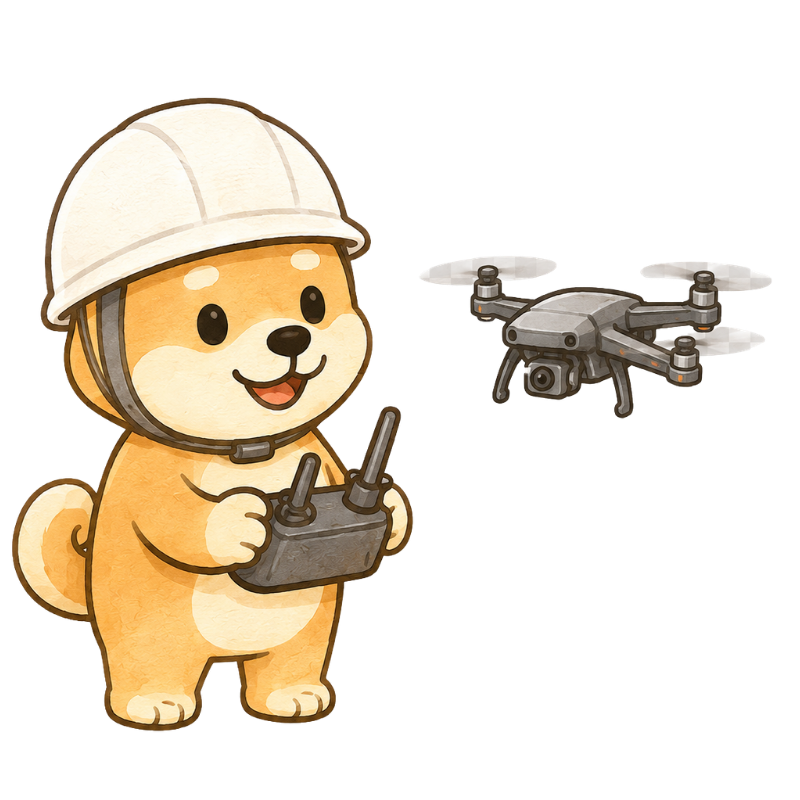 送信機を持つワンコキャラクター